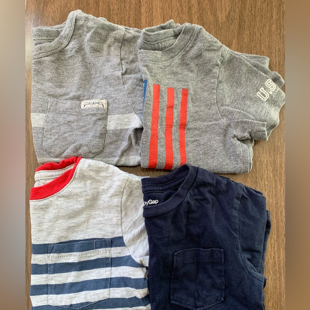 GAP Boys' Gray and Navy T-Shirts Bundle